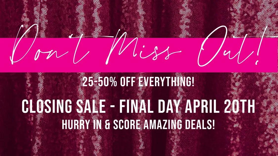 Closing Sale Mobile Banner